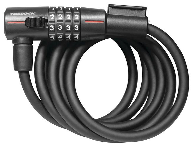 Trelock Spiralkabelschloss SK 312 180 cm schwarz