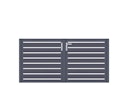 Vorschaubild dz VIDUAL Swing Doppeltor Line 100 x 20 mm Rechteckprofil  Distanz 18 mm symmetrisch