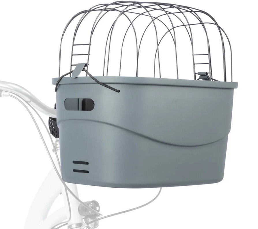 Thumbnail - TRIXIE Front-Fahrradkorb, Kunststoff, 42 × 39 × 30 cm, grau