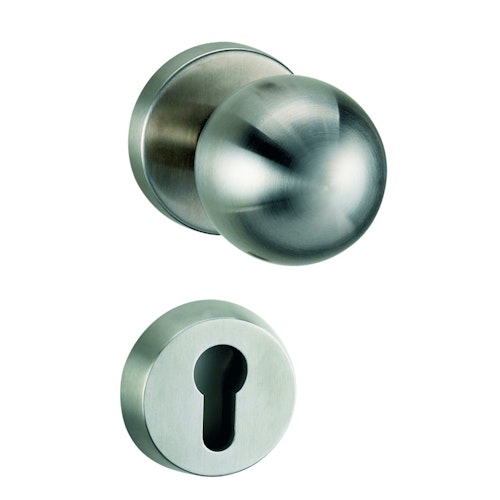 Griffwerk Wechselgarnitur LORITA K3-Edelstahl matt-Klipptechnik