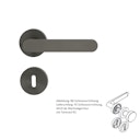 Vorschaubild Griffwerk Wechselgarnitur AVUS rund - Samtgrau, Kaschmirgrau, Graphitschwarz