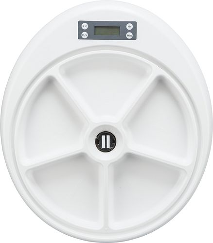 TRIXIE Futterautomat TX4+1, 5 × 0,25 l/34 × 6 × 39 cm, weiß/grau