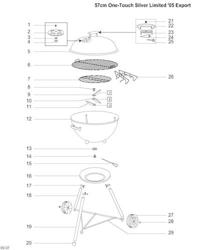 Weber One-Touch Silver 57cm Mica Blk Limited (2005) (Germany)