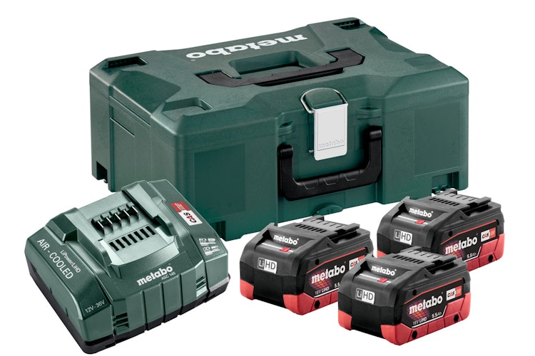 Metabo Basis Set 3 x LiHD 5.5 Ah + Metaloc