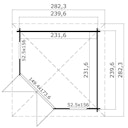 5-Eck Gartenhaus 408 - 40 mm 