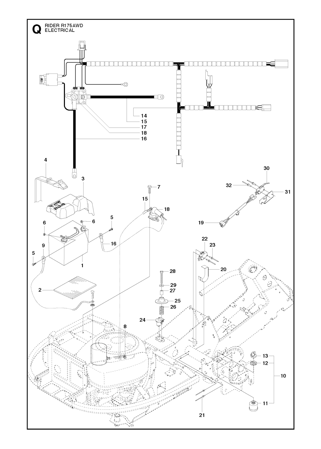 Explosionszeichnung Ersatzteile