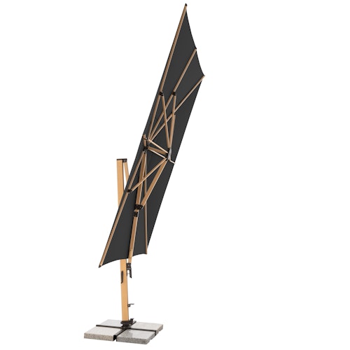 doppler Pendelschirm ALU WOOD 400 x 300 LED, Aluminium Esche-Optik / 100 % Polyester 180 g/m²