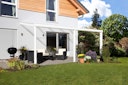 Vorschaubild Skan Holz Aluminium Terrassenüberdachung Monza Breite 541 cm mit Echtglas-Dach