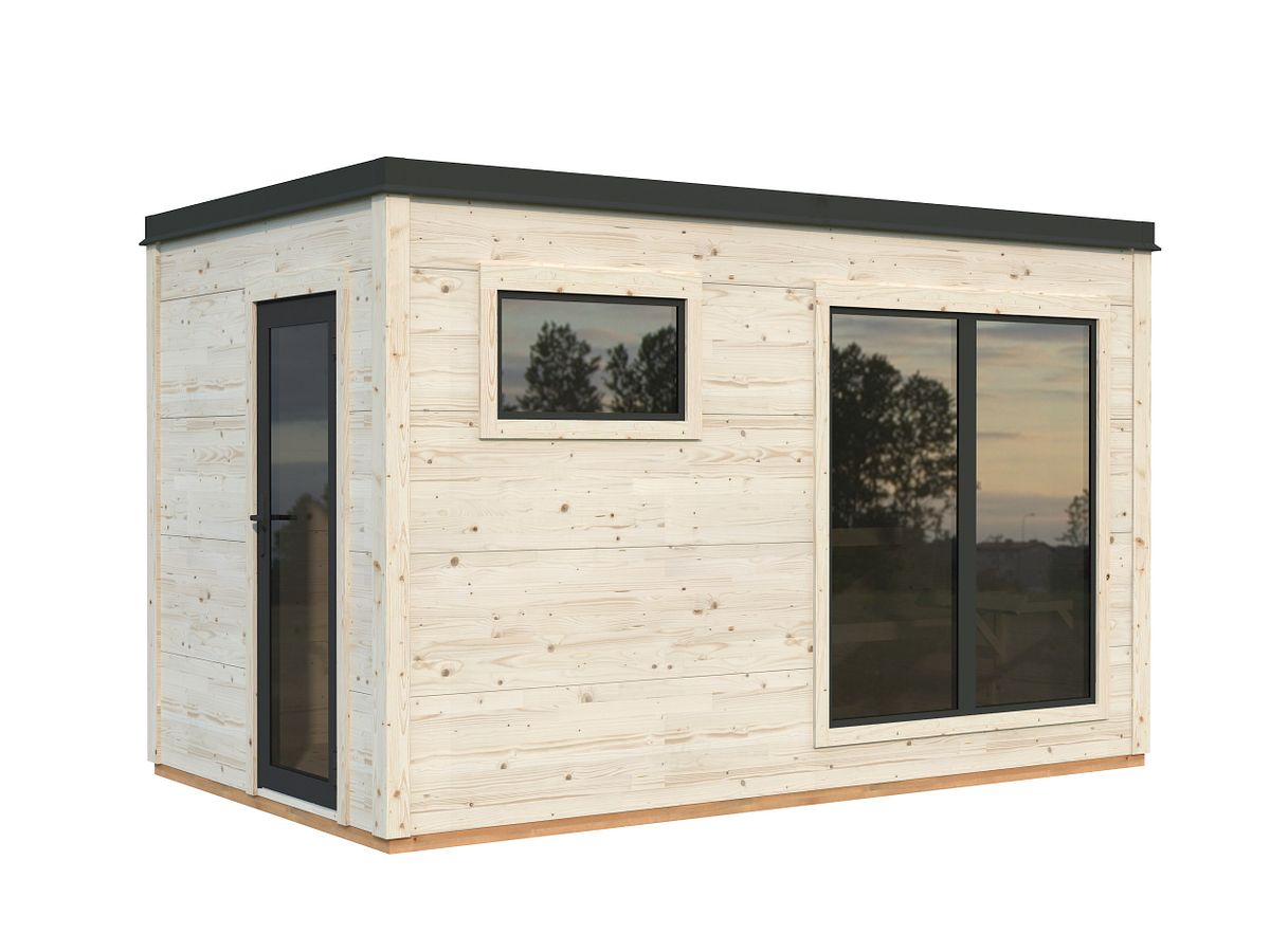 Palmako Gartensauna Grace 8,2 m² - 56 mm naturbelassen