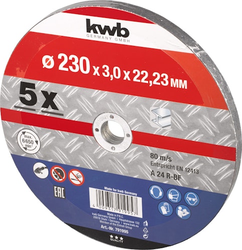 kwb 5 Trennscheiben Metall 230 791995