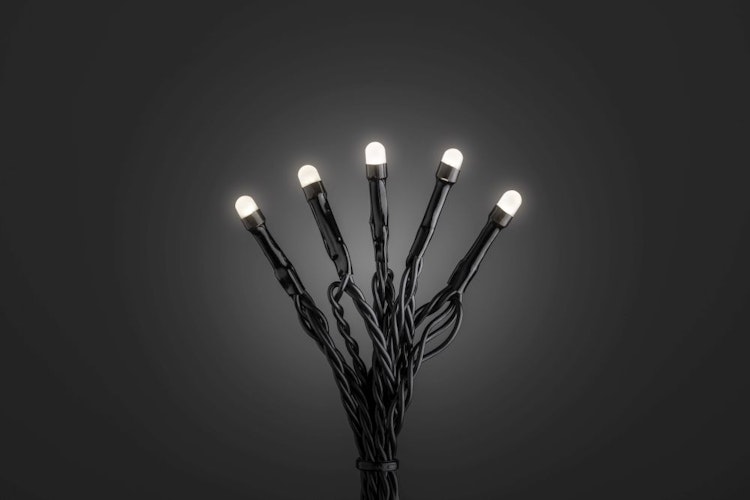Konstsmide Weihnachtsbeleuchtung  Micro LED Lichterkette gefrostete 40 warmweiße Dioden
