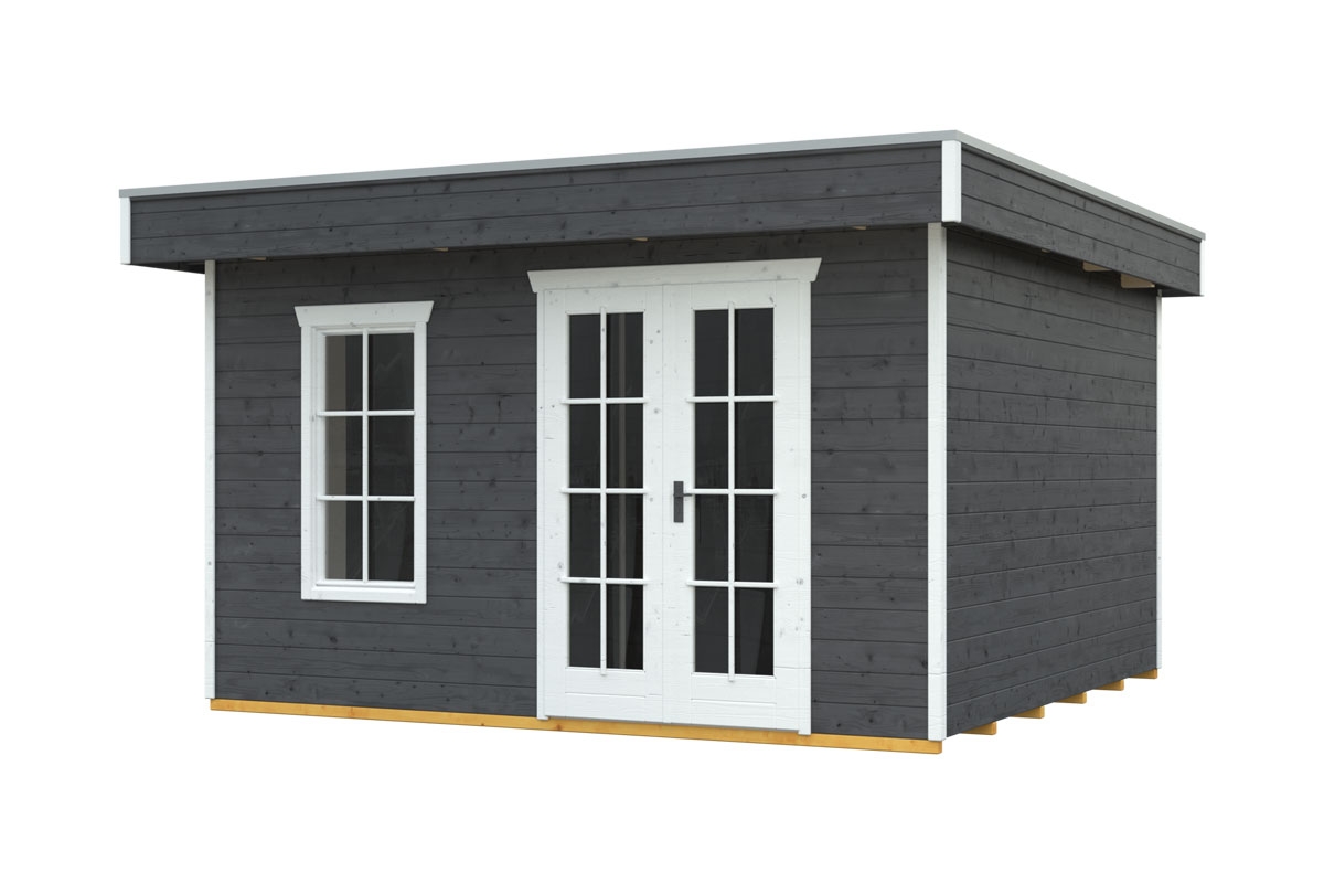 Skan Holz Gartenhaus Breda 2 - 28 mm -schiefergrau