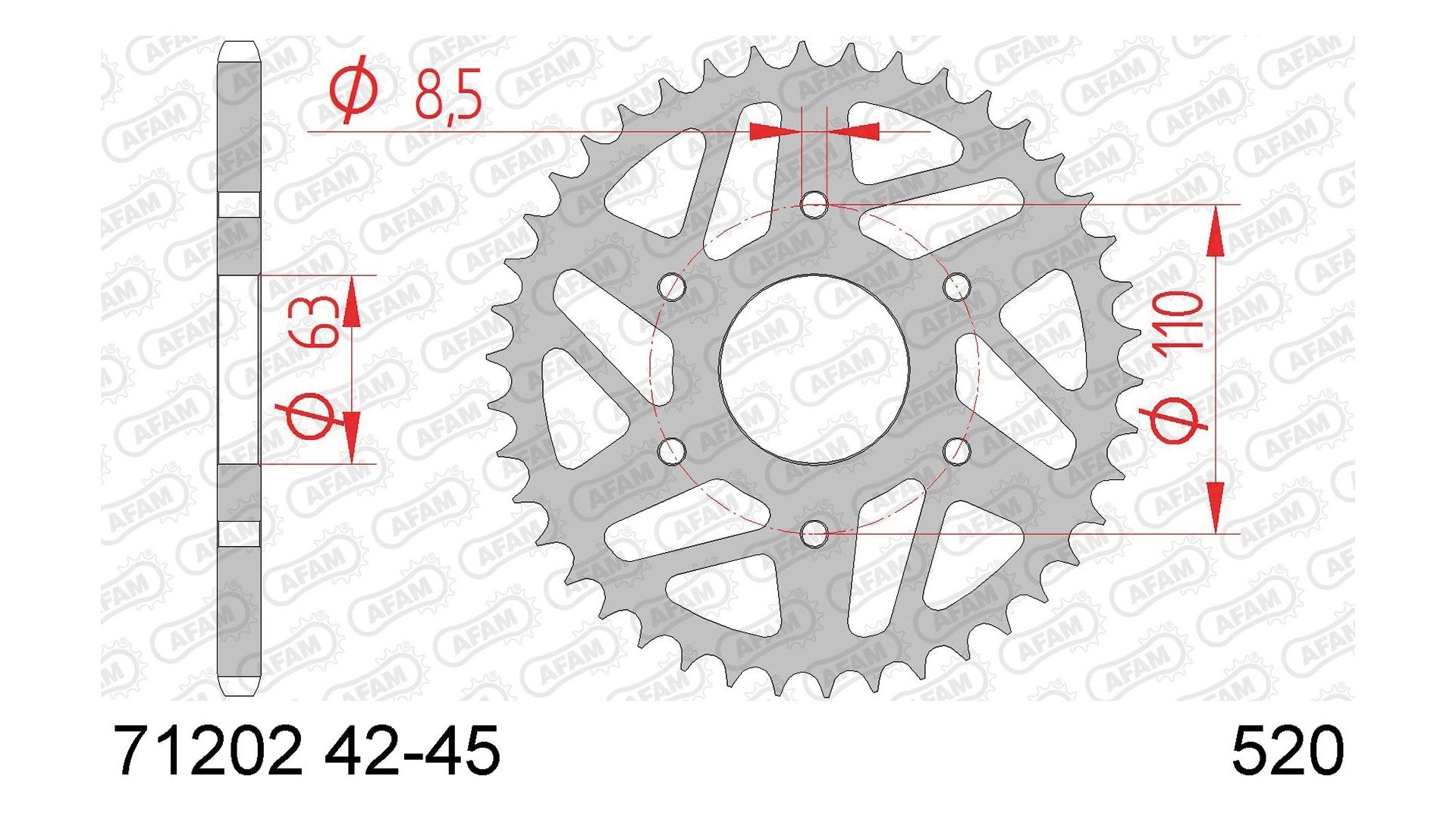 Afam Kettenrad 71202