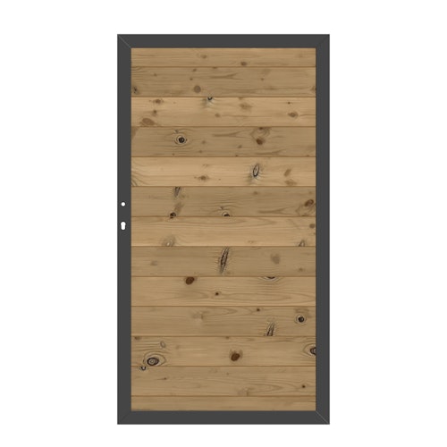 TraumGarten SYSTEM Holz Thermo Massiv Tor Anthr.-Rahmen 98 x 180