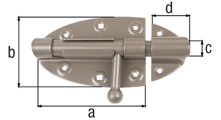 Alberts DURAVIS® Bolzenriegel mit rundem Griff