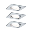 Vorschaubild Paulmann Einbauleuchte Nova Coin 3er LED 3x6,5W Alu eckig