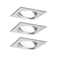 Paulmann Einbauleuchte Nova Coin 3er LED 3x6,5W Alu eckig