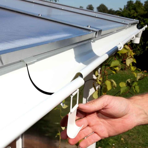 Skan Holz Metall Regenrinnen-Set für Carport Taunus Gr. 1+2