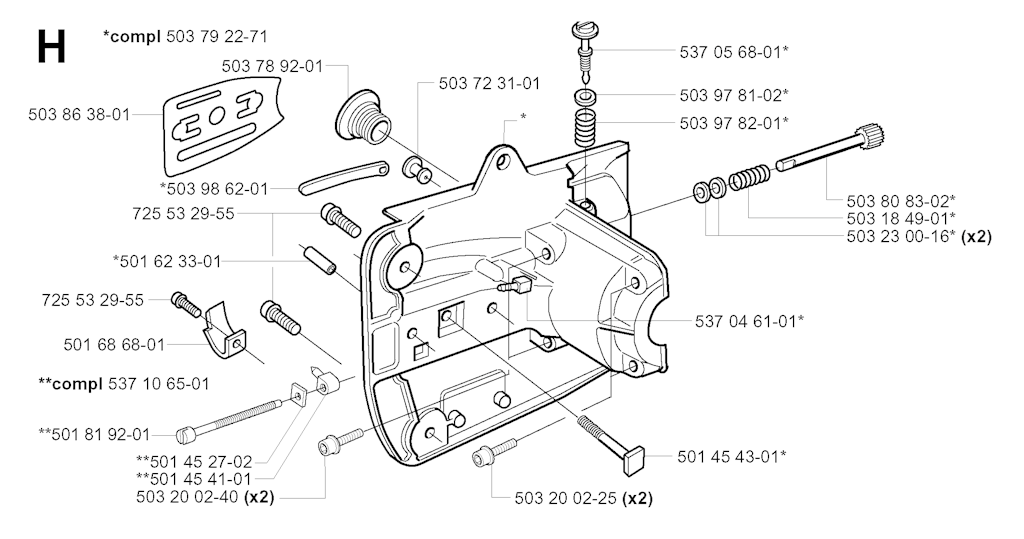 Explosionszeichnung Ersatzteile