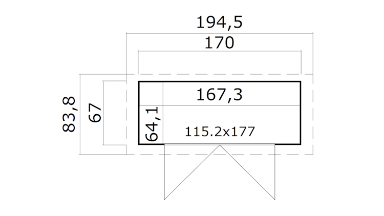 Weka Gartenhaus Mori mit Satteldach - 13 mm