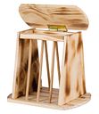 Vorschaubild TRIXIE Heuraufe mit Deckel, Holz/geflammt, 25 × 22 × 18 cm