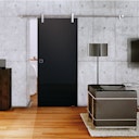 Vorschaubild GRIFFWERK offenes Schiebetürsystem R8 vor der Wand-Edelstahl Optik