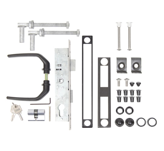 Alberts® Zubehör-Set für Wellengitter-Tore bis 1500mm Höhe,anthr.7016 653859