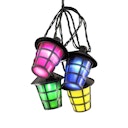 Konstsmide Ganzjahresbeleuchtung LED Lampion Lichterkette 20 bunte Laternen