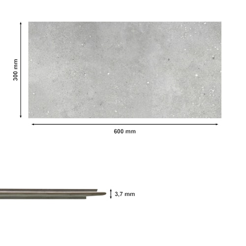 Revét Vinyl Wandfliese Concrete Matt 60 x 30 cm