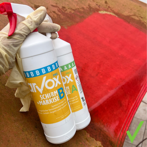 Arvox Pro Schirm + Markise 2 Komponenten-Reiniger Twin 2 x 0,4 L Set inkl. Twin Sprayer