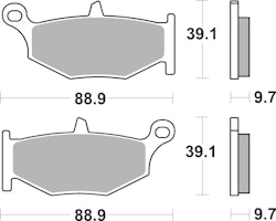 SBS Bremsbelag 833LS Street Sinter