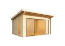 Vorschaubild Wolff Finnhaus Gartenhaus Trondheim 44-D isolierverglast XL mit Schiebetür links