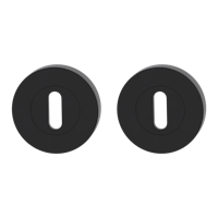 Griffwerk Rosettenpaar rund GK4 -Graphitschwarz Schraubt. -BB