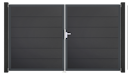 Vorschaubild GroJa BasicLine Tor 2-flügelig , Rahmen Anthrazit DB 703, 3000 x 1800 mm