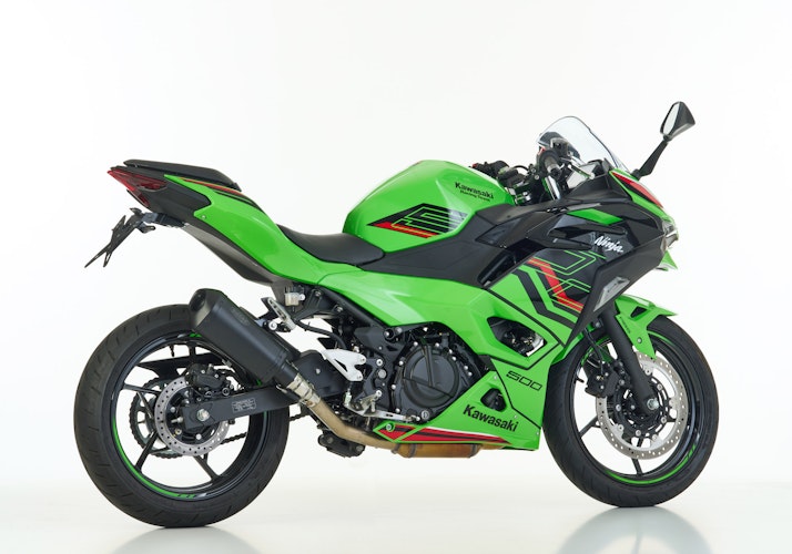 Shark Performance SLIP-ON Edelstahl beschichtet schwarz-matt DSX-10 für KAWASAKI Ninja 500 SE,Z500 / SE EURO5+  