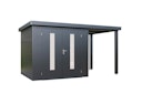 Vorschaubild Wolff Finnhaus Premium Metall Gartenhaus Elvar 3924 Anthrazit inkl. 150 (Modell 2026)