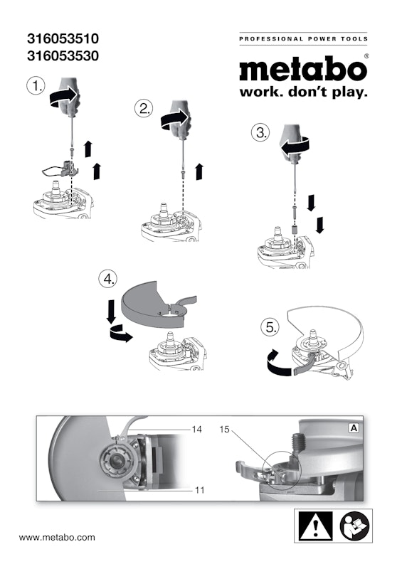 Bedienungsanleitung fÃ¼r Metabo Winkelschleifer WEPBA 24-180 MVT Quick