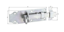 Vorschaubild Alberts® Schlossriege galvanisch verzinkt dickschichtpasiviert Platte LxB100x44mm 116750
