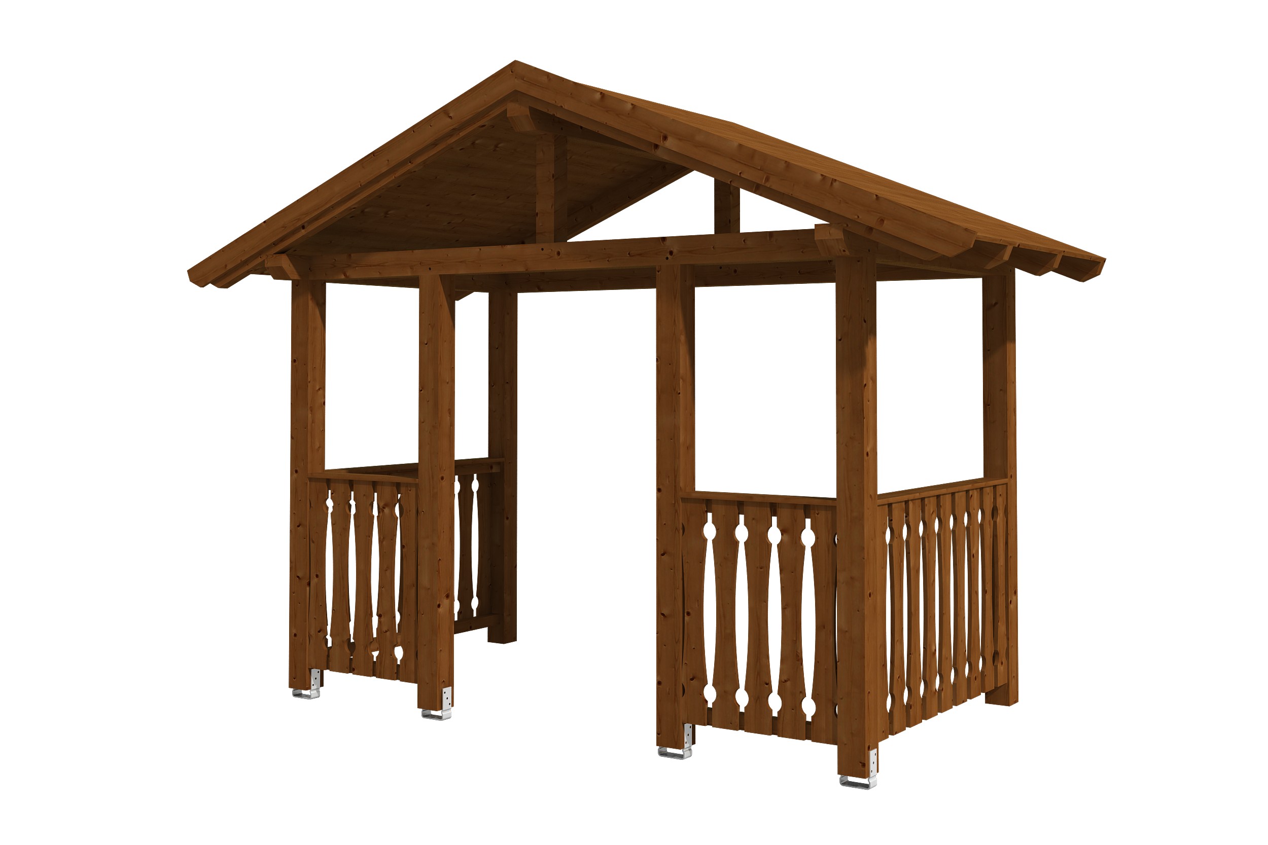 Skan Holz Satteldach Vordach Doppeltür Stralsund Typ 8 nussbaum