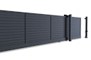 Vorschaubild dz VIDUAL Slide Schiebetor Line 100 x 20 mm Rechteckprofil  Distanz 10 mm 