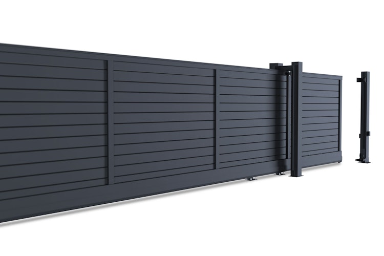 dz VIDUAL Slide Schiebetor Line 100 x 20 mm Rechteckprofil  Distanz 10 mm 