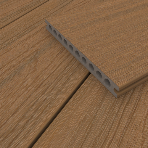 NewTechWood Gigangte Vintage WPC-Terrassendiele Hohlkammer Teak  23 x 210 mm