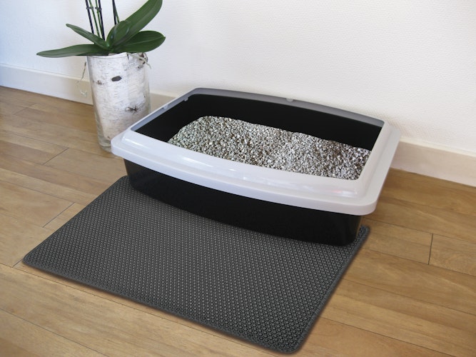 NOBBY Sieb-Vorleger Katzentoilette grau eckig 30 x 45 cm