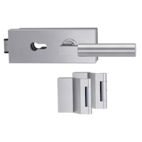 Griffwerk PURISTO S -Edelstahl matt Ganzglastürbeschlagset -3-teiliger Bandsatz -mit Griff METRICO PROF -EM -PZ