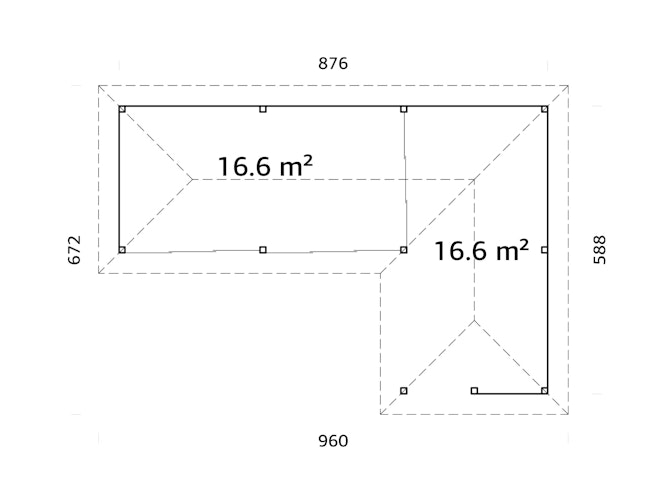 Palmako Pavillon Bianca 33,2 m² Set 520 Slide Plus mit Isolierglas-Schiebetüren