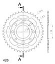 Vorschaubild Supersprox Stahl-Kettenrad 428 45Z (Schwarz)