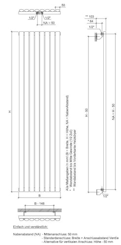 Ximax Raumheizkörper FORTUNA anthrazit