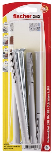 FISCHER Rahmendübel mit Schrauben SXR 10x140 TK (4 St)