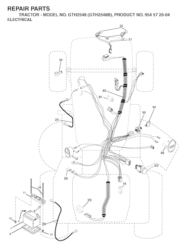 Husqvarna Gartentraktoren GTH2548B, 954572004, 2004-02