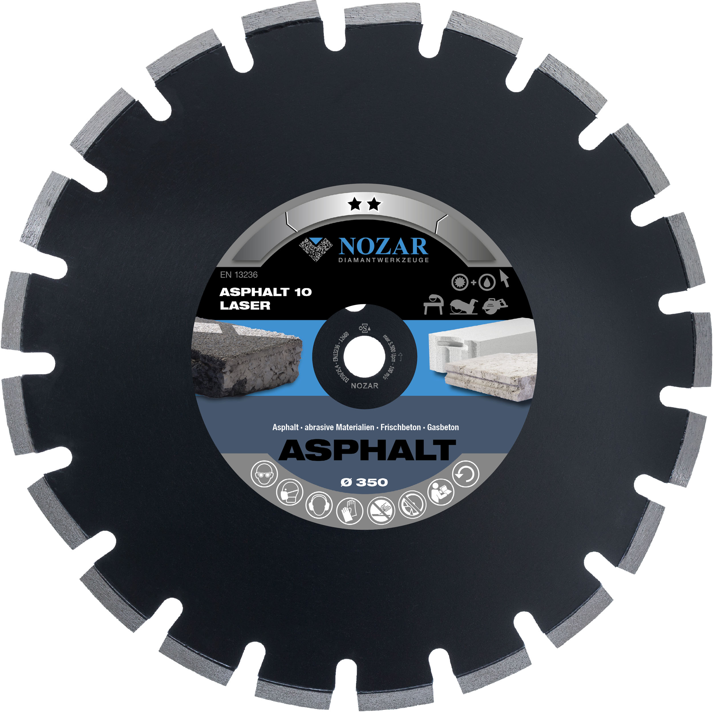 Nozar Diamant-Trennscheibe Laser Asphalt 10 350 mm